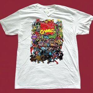 Vintage Marvel Comics T-Shirt L NWOT Rare Superhero Graphic Tee 90s Style